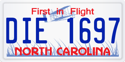 NC license plate DIE1697