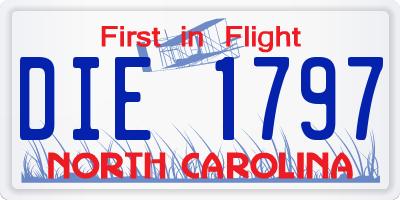 NC license plate DIE1797
