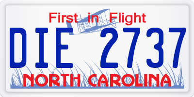 NC license plate DIE2737