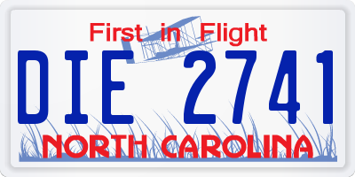 NC license plate DIE2741