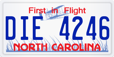NC license plate DIE4246