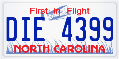 NC license plate DIE4399