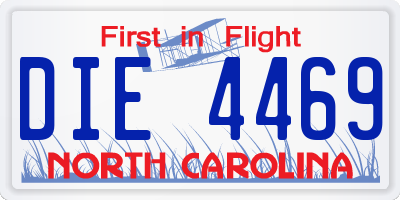 NC license plate DIE4469