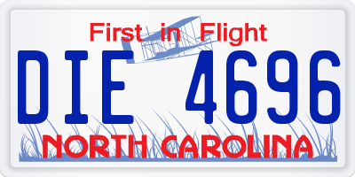 NC license plate DIE4696