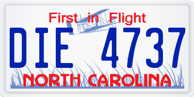 NC license plate DIE4737