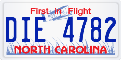 NC license plate DIE4782