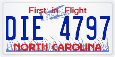 NC license plate DIE4797