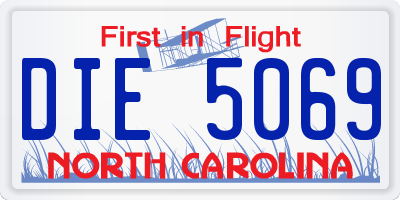 NC license plate DIE5069