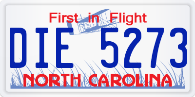 NC license plate DIE5273