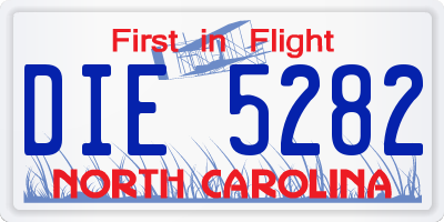 NC license plate DIE5282