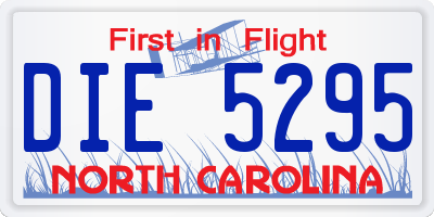 NC license plate DIE5295