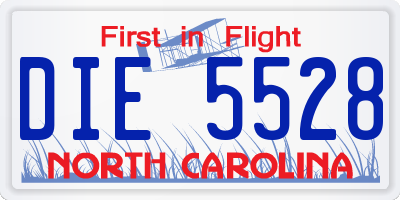 NC license plate DIE5528