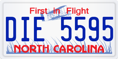 NC license plate DIE5595