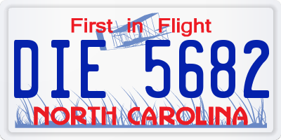 NC license plate DIE5682