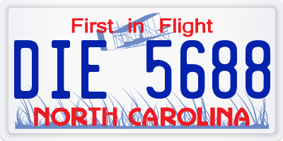 NC license plate DIE5688