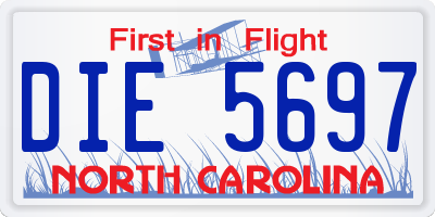 NC license plate DIE5697
