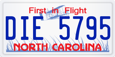 NC license plate DIE5795