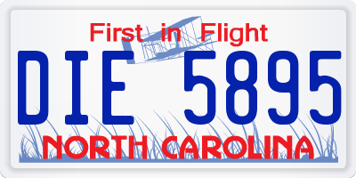 NC license plate DIE5895