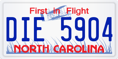 NC license plate DIE5904