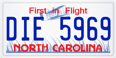 NC license plate DIE5969