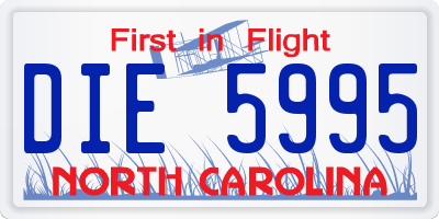 NC license plate DIE5995