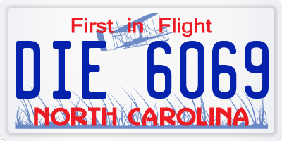 NC license plate DIE6069