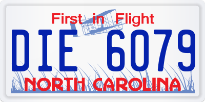 NC license plate DIE6079