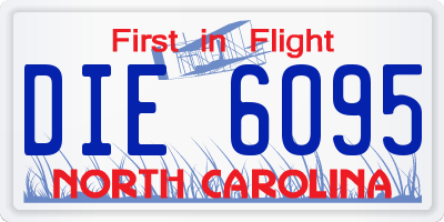 NC license plate DIE6095