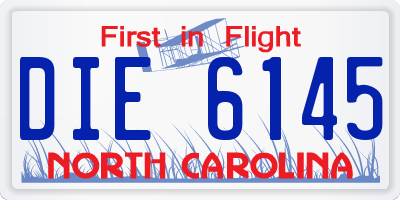 NC license plate DIE6145