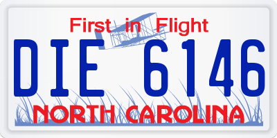 NC license plate DIE6146