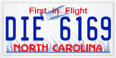 NC license plate DIE6169