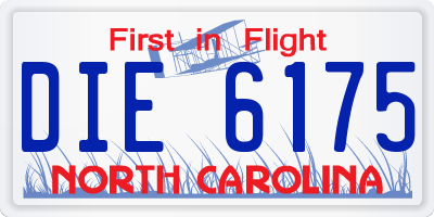 NC license plate DIE6175