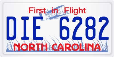 NC license plate DIE6282