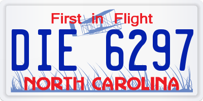 NC license plate DIE6297