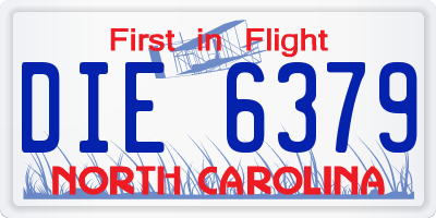 NC license plate DIE6379