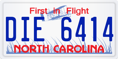 NC license plate DIE6414