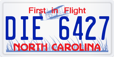 NC license plate DIE6427