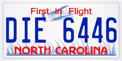 NC license plate DIE6446