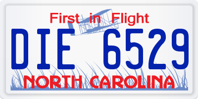 NC license plate DIE6529