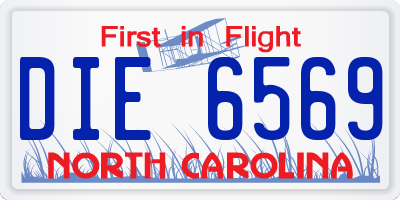 NC license plate DIE6569