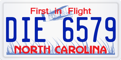 NC license plate DIE6579