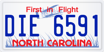 NC license plate DIE6591
