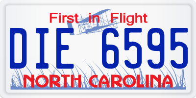 NC license plate DIE6595