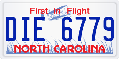 NC license plate DIE6779