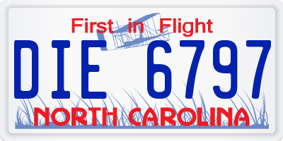 NC license plate DIE6797