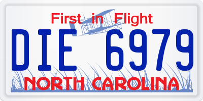 NC license plate DIE6979