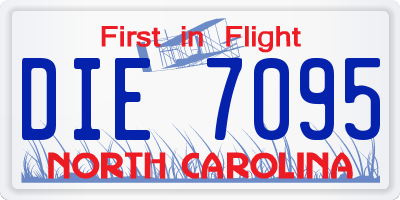 NC license plate DIE7095