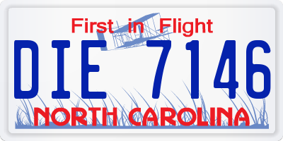 NC license plate DIE7146