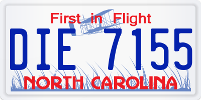 NC license plate DIE7155
