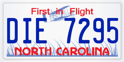 NC license plate DIE7295